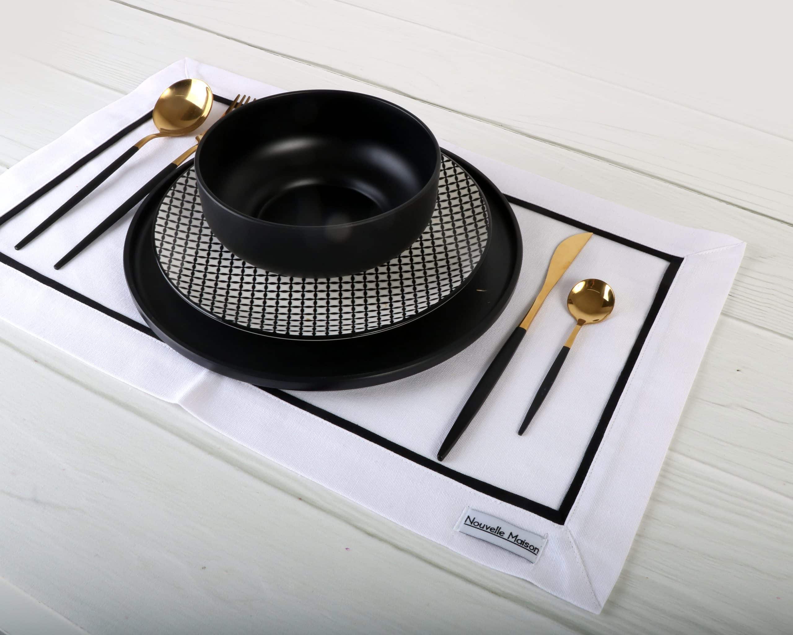 פלייסמט דגם סרט שחור