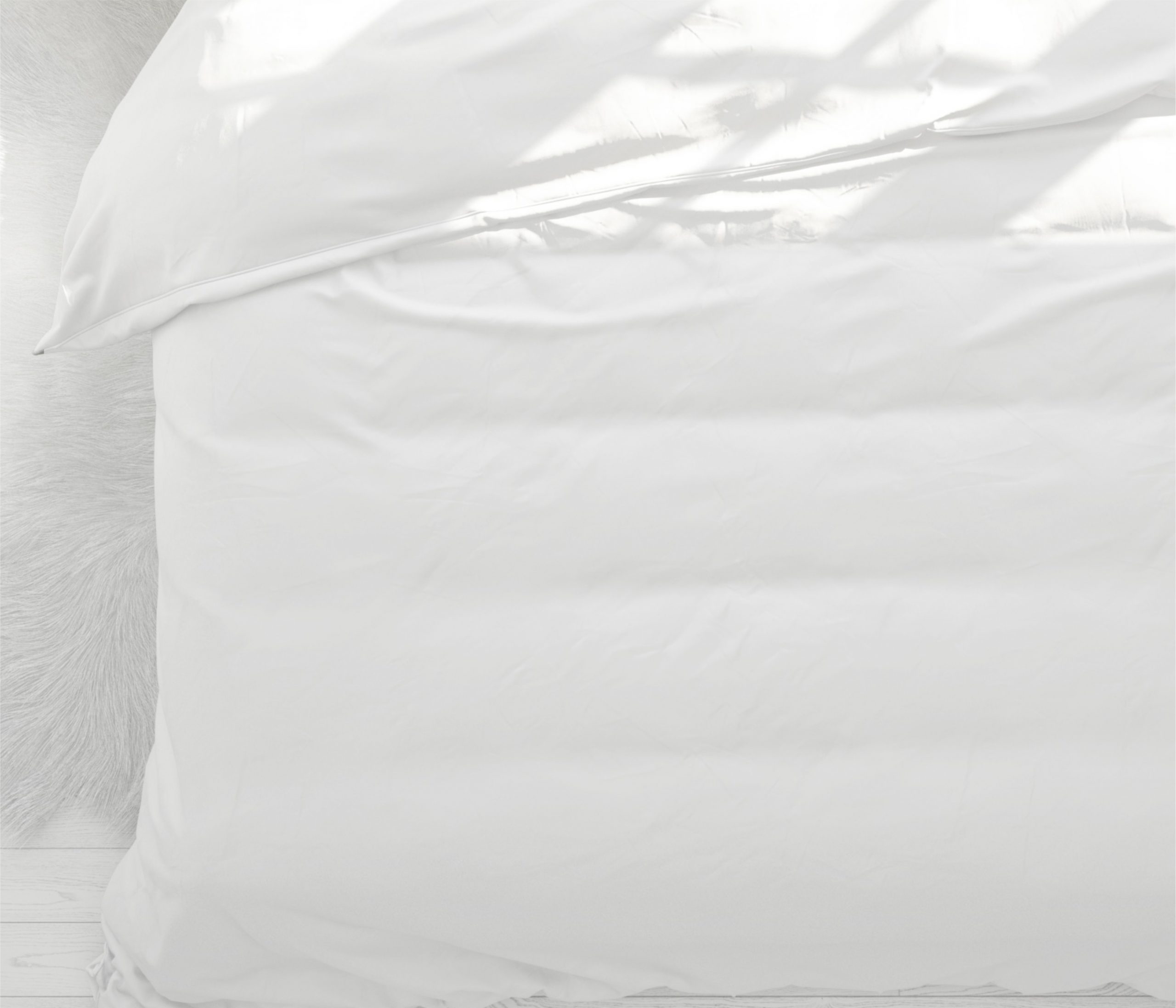 סט מצעים לבן מכותנה או מבמבוק