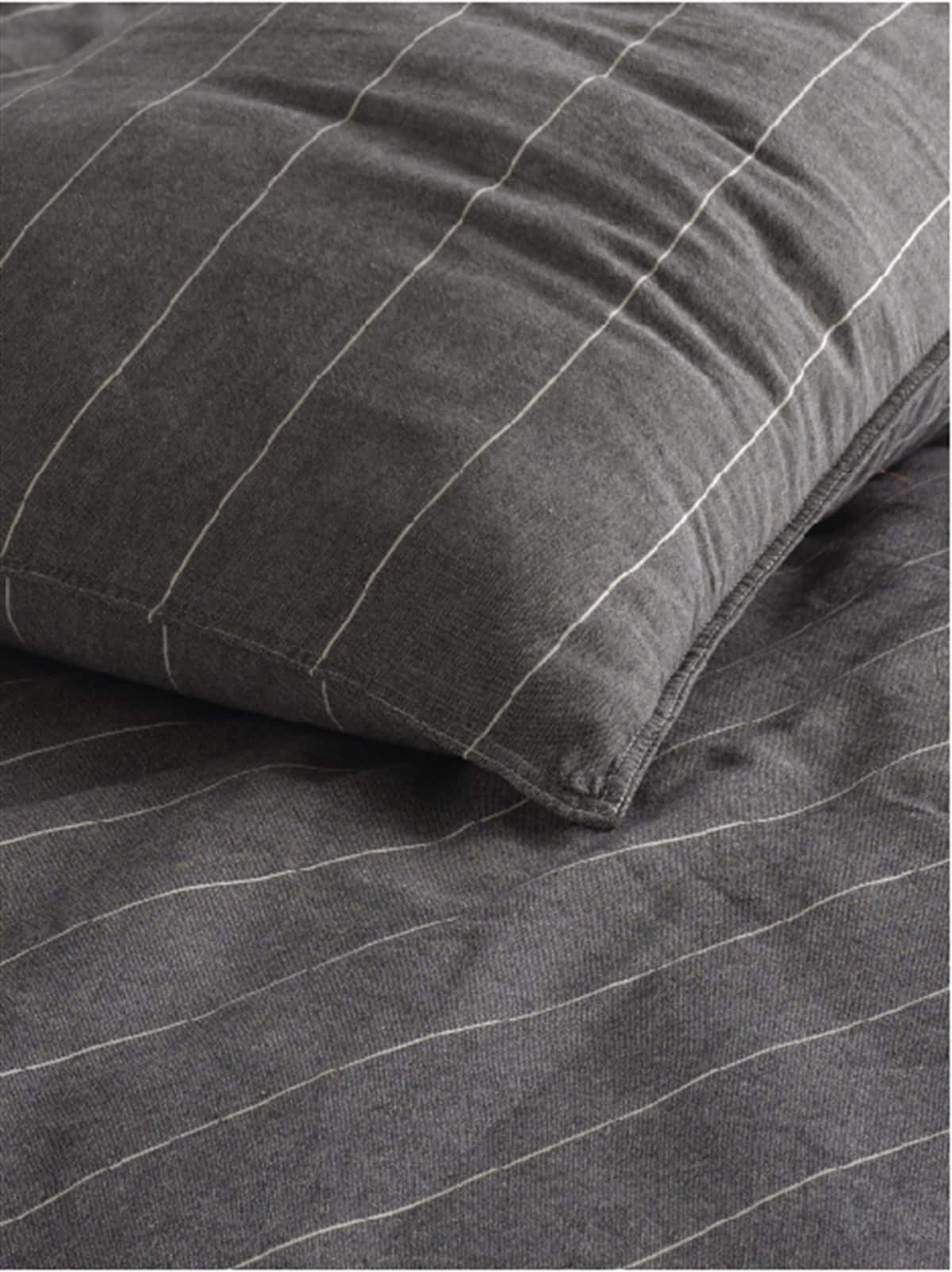 סט מצעי כותנה א-אורה וינטג' אפור כהה