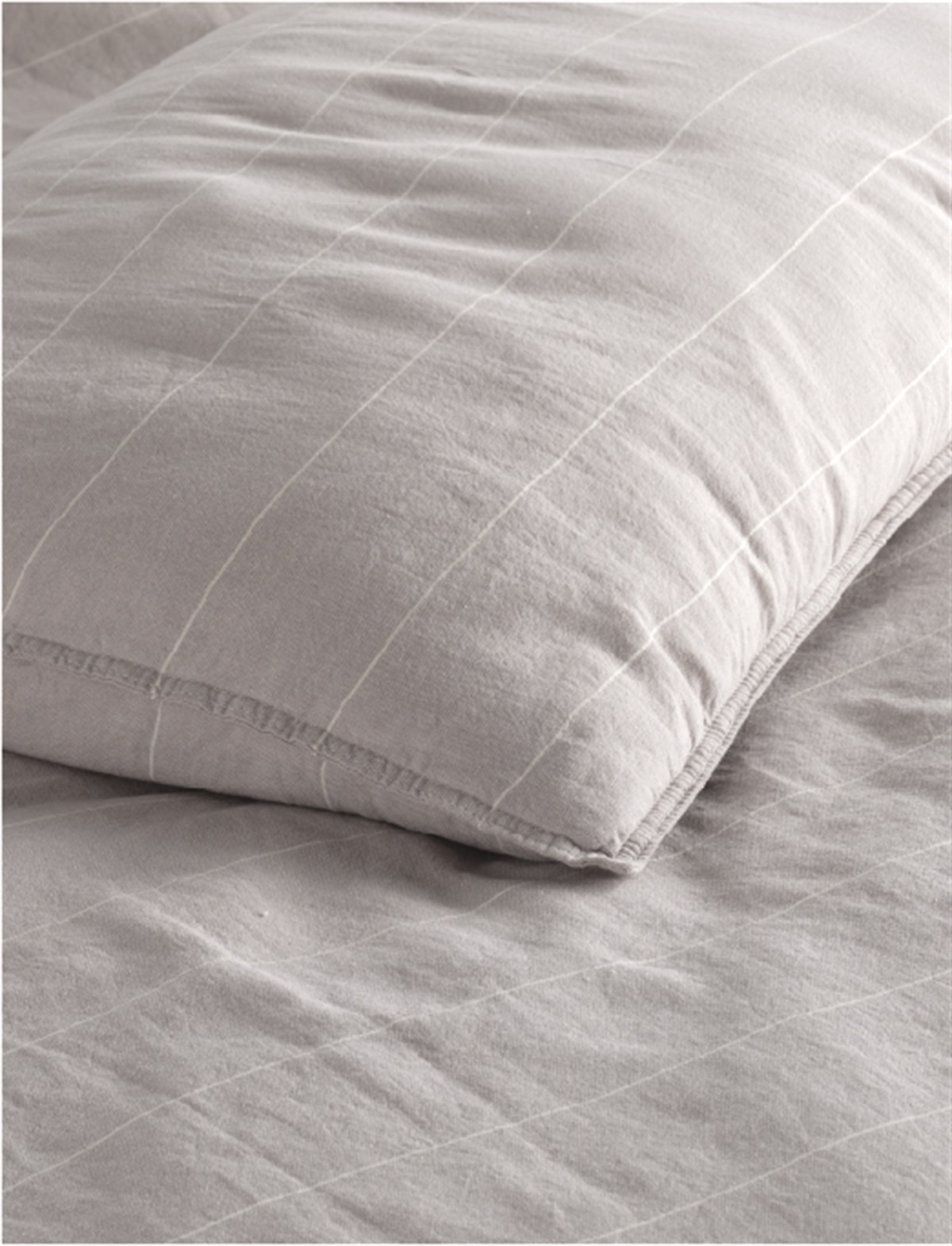 סט מצעי כותנה א-אורה וינטג' אפור בהיר