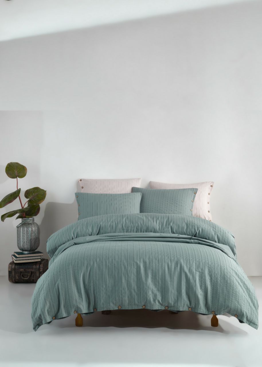 סט מצעי כותנה דני הייגה וינטג' זית